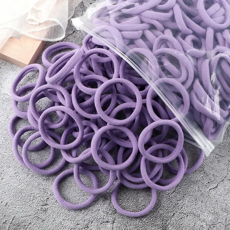 Towel Ring Hair Bands 4cm Solid Color Elastic Hair Rope Female Height Hair Accessory For Ponytail