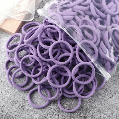 Towel Ring Hair Bands 4cm Solid Color Elastic Hair Rope Female Height Hair Accessory For Ponytail