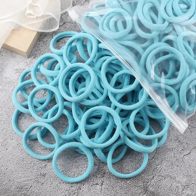 Towel Ring Hair Bands 4cm Solid Color Elastic Hair Rope Female Height Hair Accessory For Ponytail
