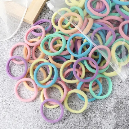Towel Ring Hair Bands 4cm Solid Color Elastic Hair Rope Female Height Hair Accessory For Ponytail