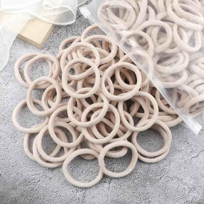 Towel Ring Hair Bands 4cm Solid Color Elastic Hair Rope Female Height Hair Accessory For Ponytail