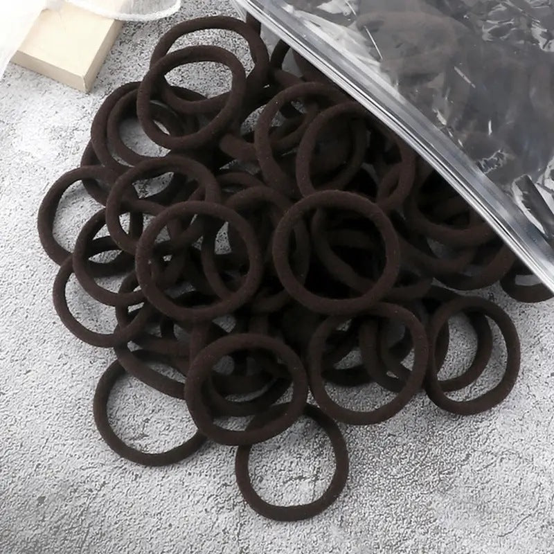 Towel Ring Hair Bands 4cm Solid Color Elastic Hair Rope Female Height Hair Accessory For Ponytail