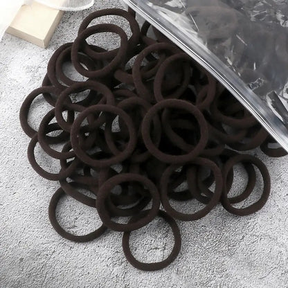 Towel Ring Hair Bands 4cm Solid Color Elastic Hair Rope Female Height Hair Accessory For Ponytail