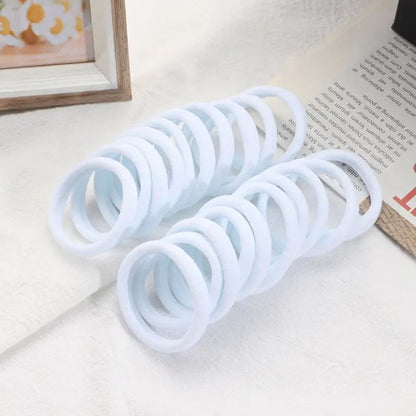Towel Ring Hair Bands 4cm Solid Color Elastic Hair Rope Female Height Hair Accessory For Ponytail