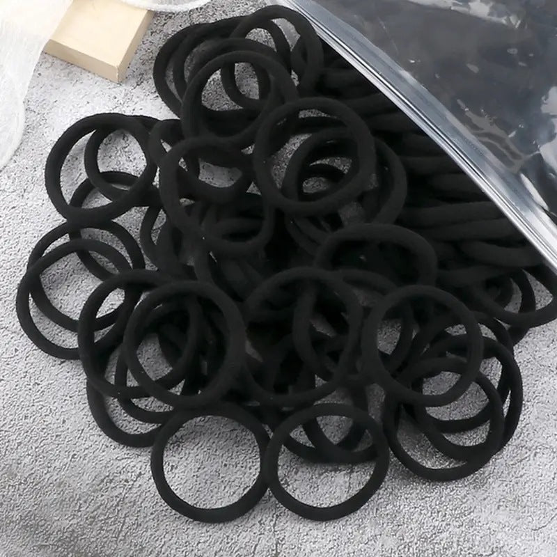 Towel Ring Hair Bands 4cm Solid Color Elastic Hair Rope Female Height Hair Accessory For Ponytail