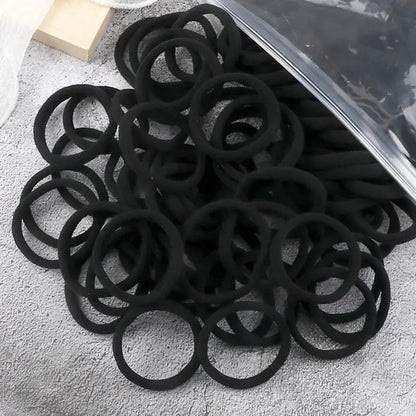 Towel Ring Hair Bands 4cm Solid Color Elastic Hair Rope Female Height Hair Accessory For Ponytail