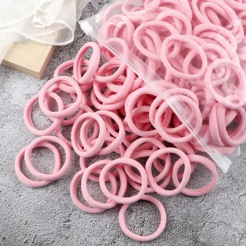 Towel Ring Hair Bands 4cm Solid Color Elastic Hair Rope Female Height Hair Accessory For Ponytail