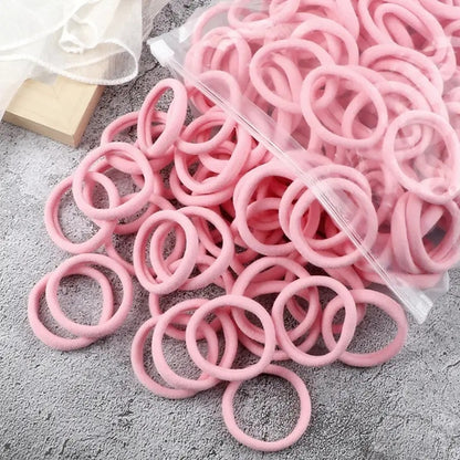 Towel Ring Hair Bands 4cm Solid Color Elastic Hair Rope Female Height Hair Accessory For Ponytail